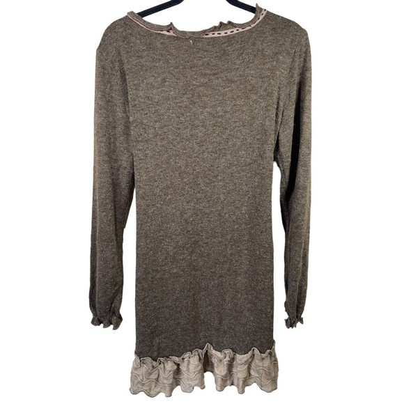 Simply Couture Wool Blend Knit Embellished Sweater Dress Medium Cottagecore - Picture 2 of 15